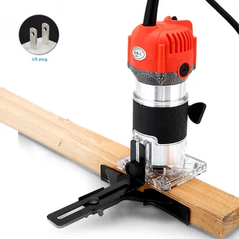 

Edge Trimmer Woodworking Trimming Cutting Slotting Engraving Machine Wood Motor Router Hand Tool Electric EU/US Plug