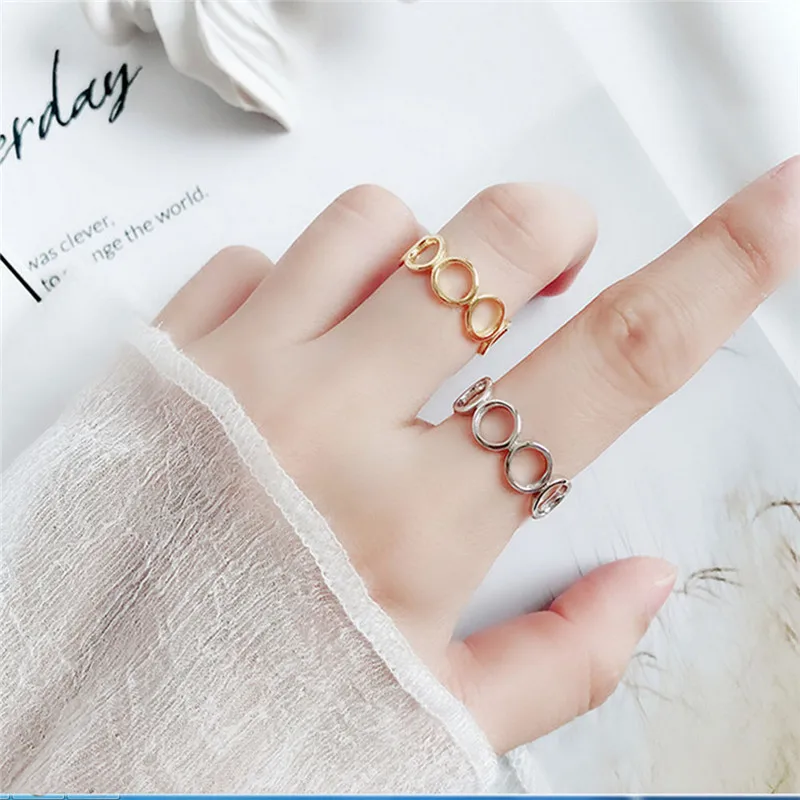 Moon Star Finger Ring Infinite Adjustable Gold Love Ring Stainless Steel Trendy Party Wedding Rings for Women Dropshipping