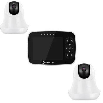 

3.5" Wireless Baby Monitor with Two Digital Cameras Support Pan-tilt-zoom Video Baby Monitor Wireless Network Camera Babyphone