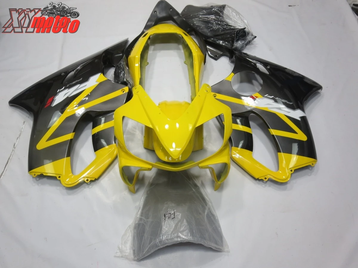 

ABS Fairing Kit For Honda CBR600F F4I 2004-2007 Injection ABS Motorcycle plastics Fairings F4I 04-07 Silver and Yellow Bodyworks