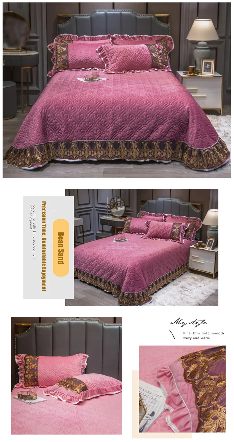 Новое роскошное Хрустальное бархатное покрывало для кровати, 3 шт. покрывала, Королевский размер, покрывало для кровати, набор постельного белья королевского размера, реактивная печать, мульти-стиль