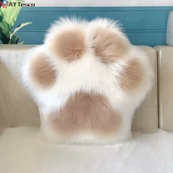 AY Tesco INS almohada con forma de pata de gato, cojín Kawaii de Panda, cojín de sofá, coche, decoración del hogar, juguete de peluche suave, regalo de cumpleaños para amigos