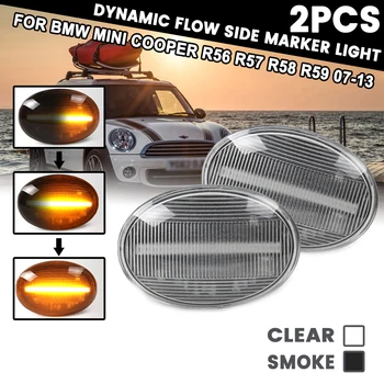 

2Pcs Flowing Side Repeater Lamp Dynamic LED Side Marker Light Indicator For BMW MINI Cooper R55 R56 R57 R58 R59 CL-R56-LSM-SM