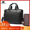 BISON DENIM Men Bag Genuine Leather Briefcases14