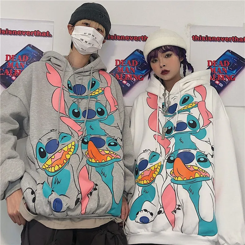 

Korean clothes harajuku bf style long-sleeve hoodie women clothing velvet thicked student jacke oversized new couples hoodies
