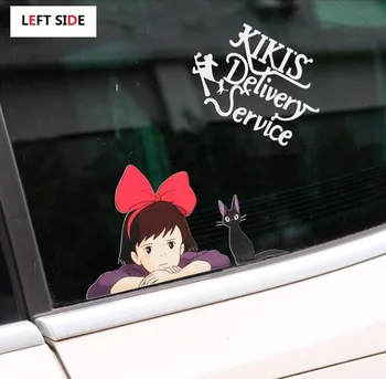 

LEFT SIDE Reflective Sticker Ccartoon Anime Car Sticker Little Witch Waterproof Sunscreen Car Stickers