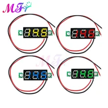 0.28 pouces rouge bleu numérique LED Mini Module d'affichage DC2.5V-32V voltmètre testeur de tension panneau compteur jauge pour voiture de moto