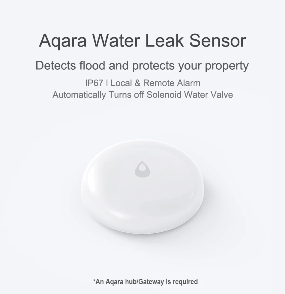 Aqara Flood Sensor Smart Home Water Leak Detector IP67 Waterproof Remote Alarm Security Soaking Work With Smart Mi Home APP