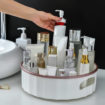 

Home Kitchen Multifunctional Non Slip Countertop Storage Rack Rotating Turntable Food Container For Fridge Organizer