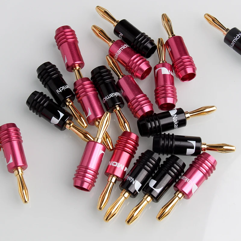 4mm fio conector 24k banhado a ouro