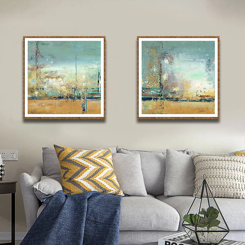 

Abstract Square Living Room Decorative Painting Sofa Background Significantly Mural Entrance Wall Hanging Painting Wholesale