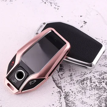 

Aluminum alloy car key Case CAR shell For BMW 7 Series i8 730li 740li 750li 2017 2018 5 Series G30 X3 Display Key