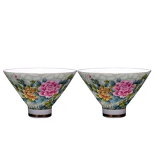 Цзиндэчжэнь чайная чашка керамическая фарфоровая чайная чаша эмаль цвет чайная чашка Цветок Птица искусство кунг-фу чайная посуда для напитков чашка для воды украшение