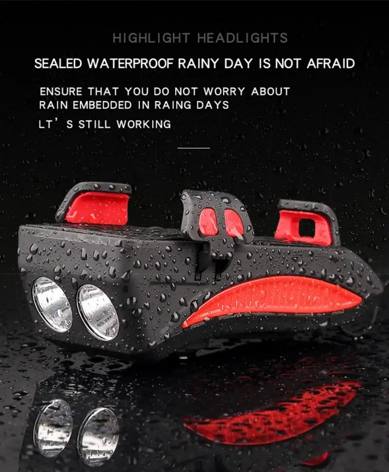 Перезаряжаемый USB светодиодный светильник на голову для велосипеда держатель