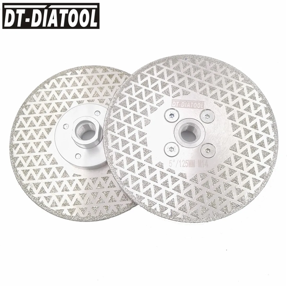 dt-diatool-2pcs-m14-dia-5-125mm-electroplated-diamond-cutting-disc-grinding-wheel-double-side-coated-granite-marble-saw-blade