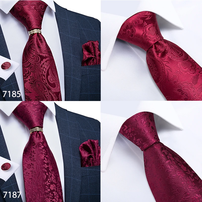 Мужской галстук, золотой, синий, красный, бирюзовый, с узором пейсли, Однотонный, Цветочный, качественный, Свадебный галстук для мужчин, галстук, кольцо, Hanky, запонки, шелковый галстук, набор, дизайн DiBanGu