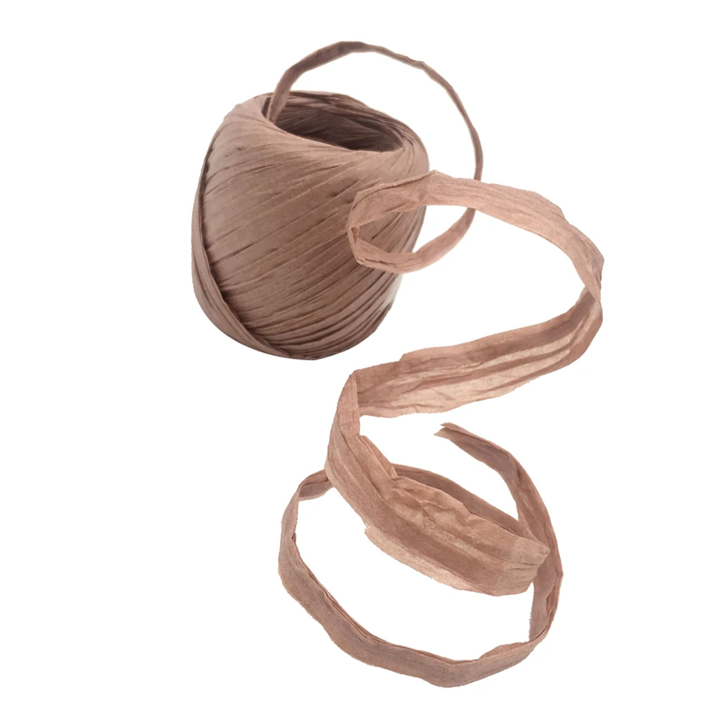 Raffia Paper Ribbon Twine Strings ,1 Roll Raffia Ribbon/String, 22 Yards Each Roll, Packing Paper Twine for Christmas