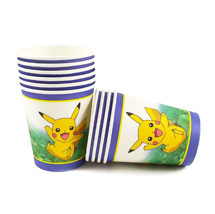 Pokemon Birthday Party Tool Props Straw Banner Baby Shower Party Supplies Wedding Balloon Decoration Pikachu Topper Boy Surprise