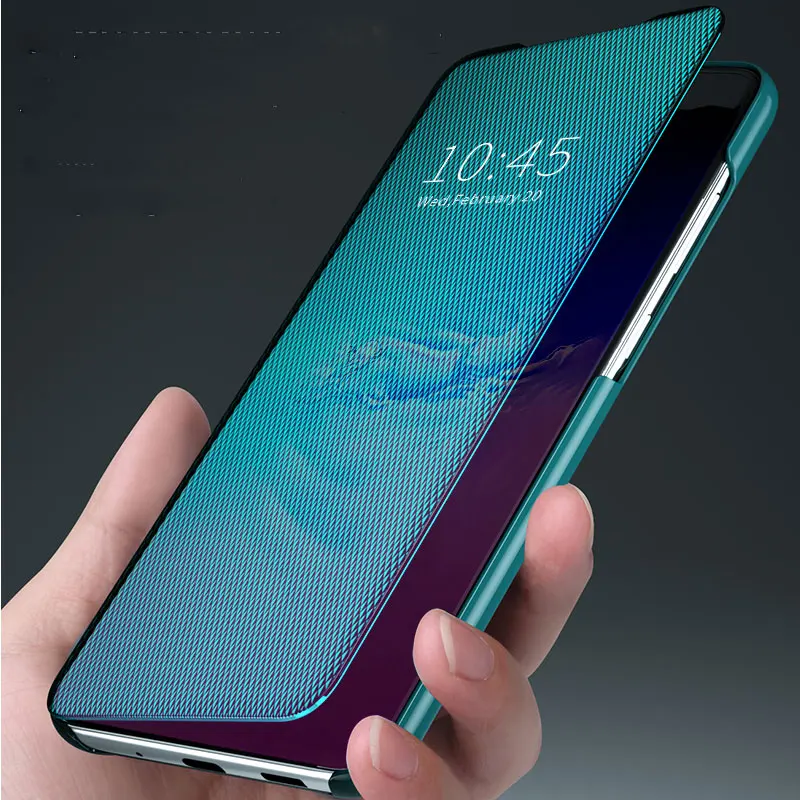 Чехол для Huawei P30 Lite 2020 текстурный зеркальный кожаный флип чехол Чехлы P30Lite P 30