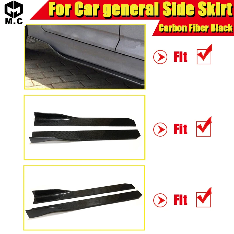  W204 4-doors Seite Skirt Kits Auto Styling Carbon faser 105CM For MercedesMB C-Class C180 C200 C250