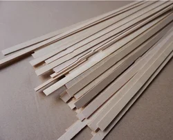 Feuilles de bois massif de tilleul de 450x3mm d'épaisseur: 1mm, matériel de construction de maquettes de bateau pour maison de bébé, 50 pièces 