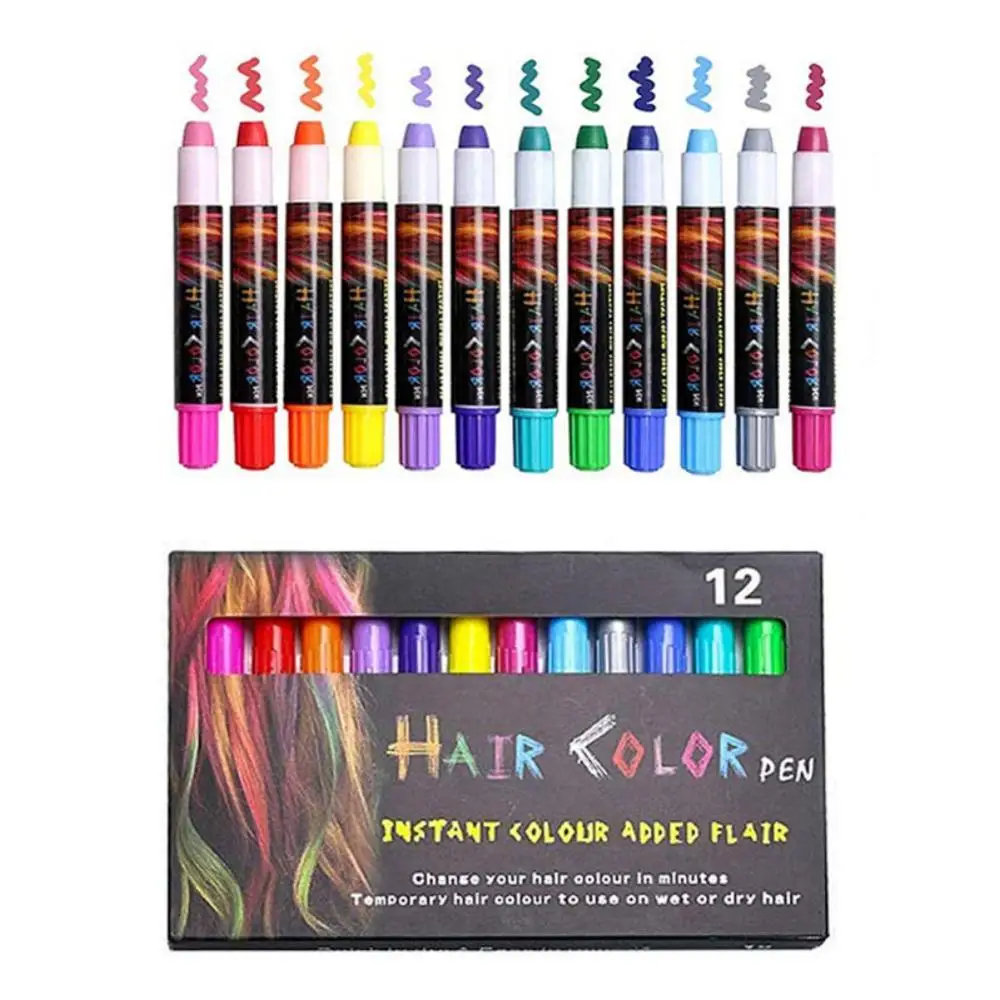 12-Цвет одноразовые краска для волос ручка формула от производителя; мягкий, не раздражает кожу волосы Цвет ручка