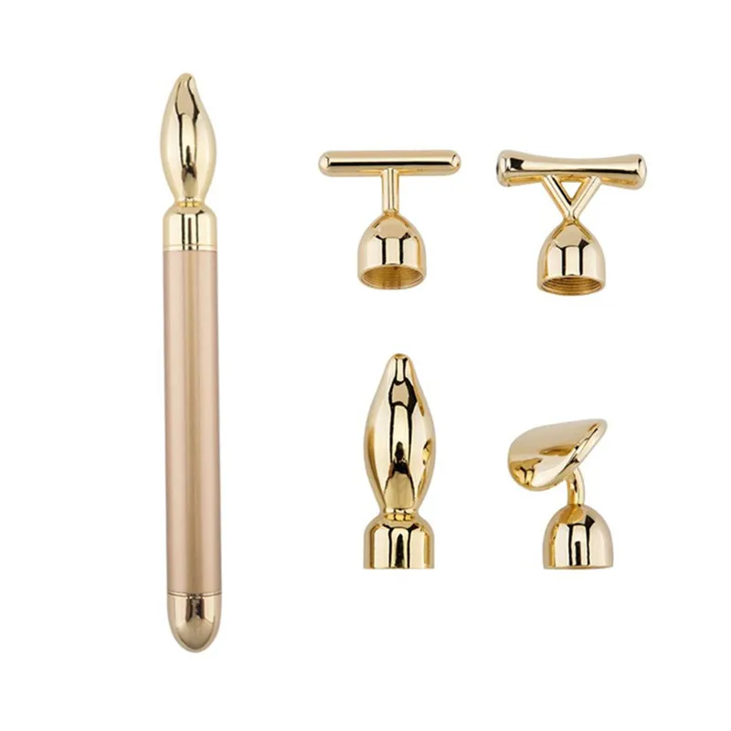 5pcs 4 in 1 Face Massage Stick Vibration Massager T Shape Anti Aging Skin Lift Remove Wrinkle Puffiness Beauty Bar Body Slimming | Красота и