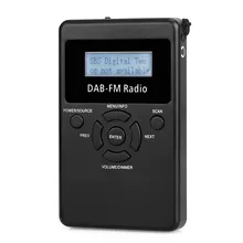 Портативный цифровой DAB FM RDS радио с наушниками радио