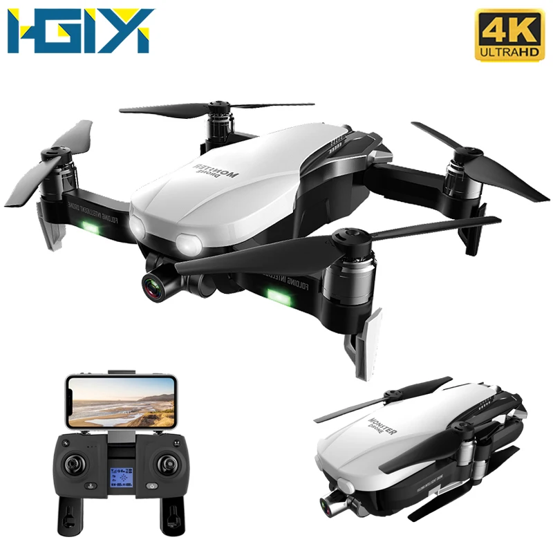 $154.75 HGIYI F8 GPS Drone With 4K HD Camera Quadcopter TwoAxis AntiShake SelfStabilizing Gimbal RC Dron