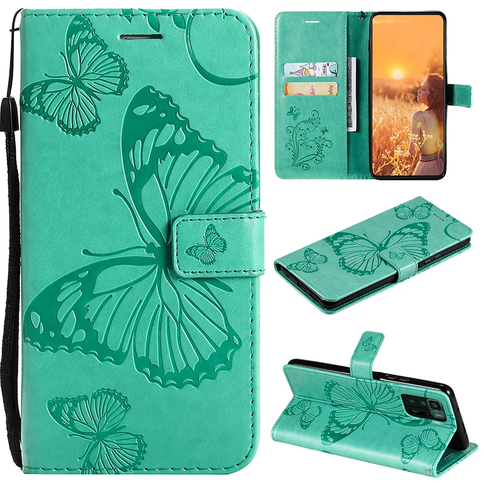 Etui Leder Brieftasche Flip Case für Samsung Galaxy S21 Ultra S20 FE S10 S9 S8 Plus S7 Edge Schmetterling Blumenmuster Telefon_voghion.com