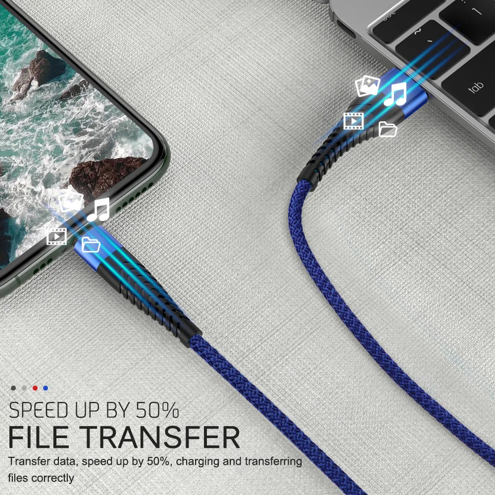 0 2 1 м 3 USB быстрая зарядка Зарядное устройство кабель Lightning для iPhone 11 Pro X 6 6S 7 8 5 5S