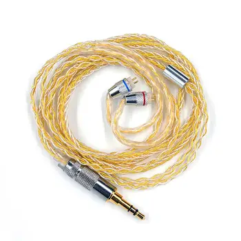 

KZ Earphones Gold Silver Mixed plated Upgrade cable Headphone wire for ZS10 Pro ZSN AS10 AS06 ZST ES4 ZSN Pro BA10 ES4 ZSX C12