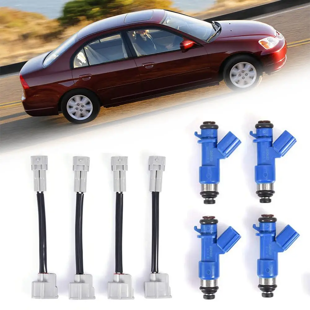 4x новые 410cc Топливные форсунки W/Plug& игровые адаптеры для Denso Honda Acura RDX