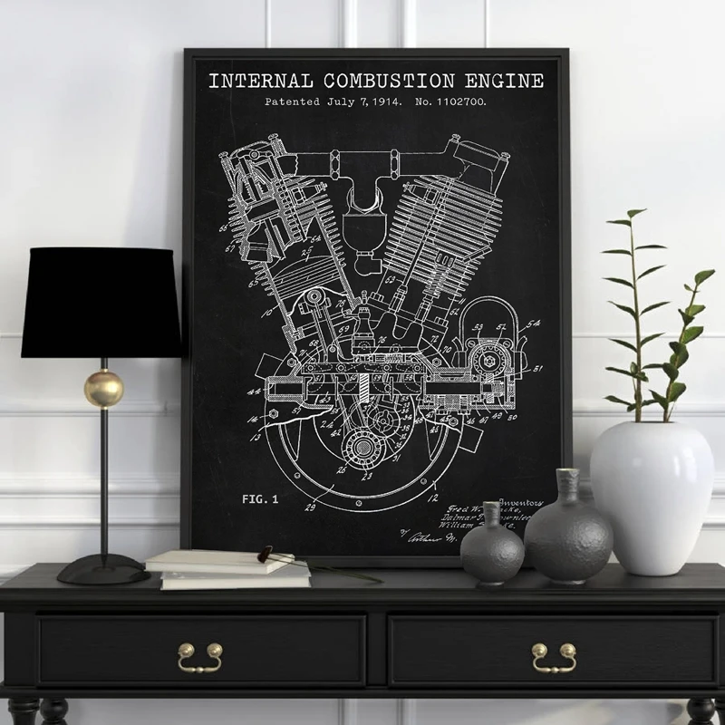 Spacke-De-Motor-Blueprints-Print-Sears-Dreadnought-Twin-Poster-Motorcycle-Engine-1914-Patent-Canvas-Painting-Garage (4)