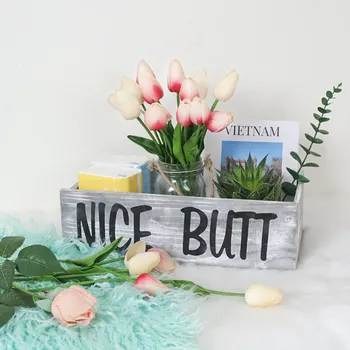 

Vintage Wooden Boxes Bathroom Decor Box Toilet Paper Holder Storage Funny Gift Farmhouse Wooden Rustic Decor For Home Kitchen