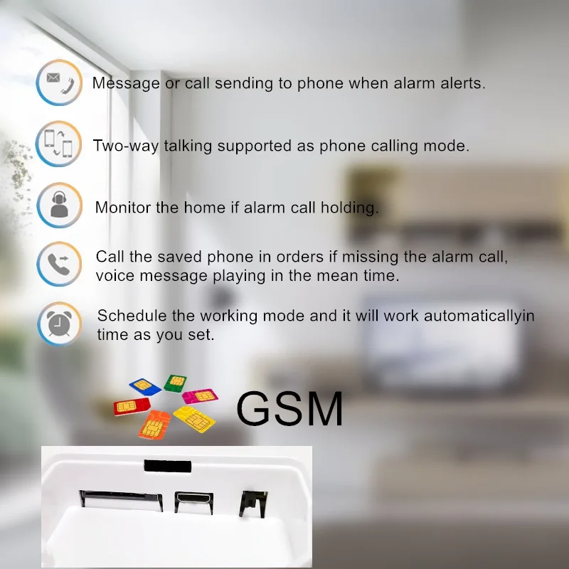 ЖК-сенсорная клавиатура Tuya Аварийная сигнализация wifi gsm приложение дистанционное управление RFID карта снятие с охраны 11 языков RFID защита от взлома