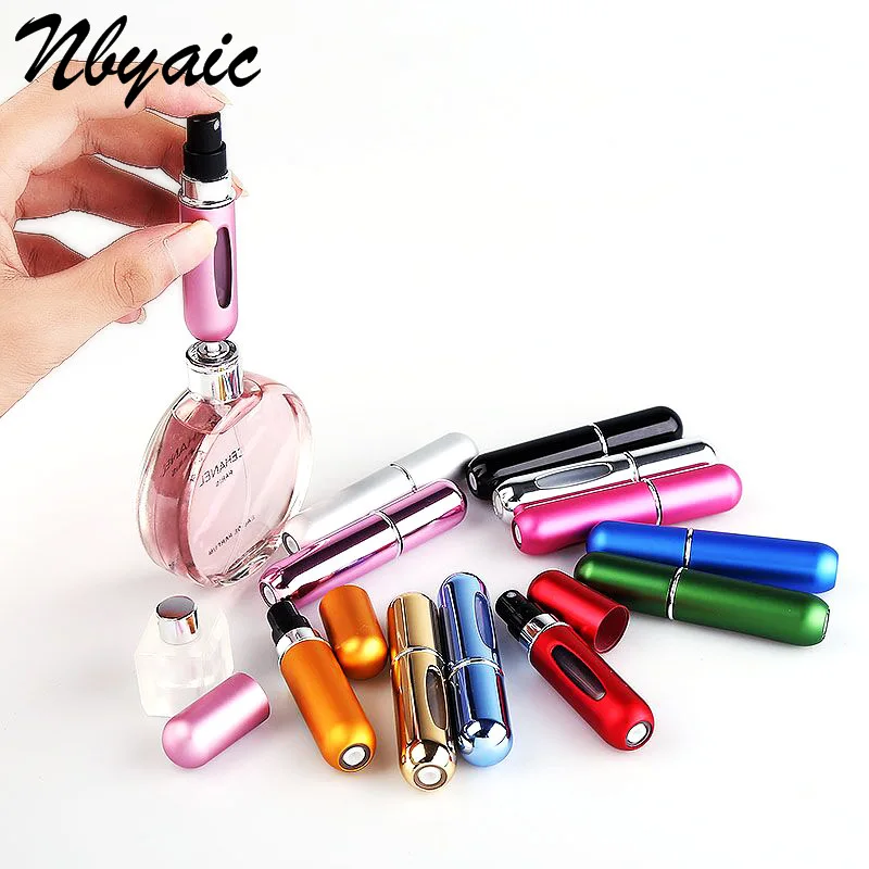 

1Pcs 5ml Portable Mini Refillable Perfume Bottle With Spray Empty Airless Cosmetic Containers With Atomizer For Traveler New