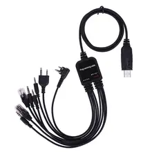 Câble de programmation USB 8 en 1, pour les Radios portables Baofeng, pour MOTOROLA AXU4100, Kenwood, TYT, QYT