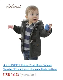 ARLONEET Baby Coat Girls Warm Winter Thick Coat Long Loose Button Jacket Hooded Outerwear Baby Cotton Coat Girls Toddler Jacket