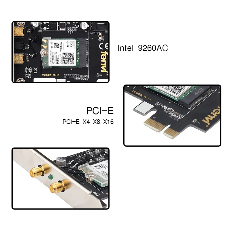 Fenvi WiFi карта беспроводной Bluetooth адаптер двухдиапазонный AC2030 PCIe беспроводной 9260ac 1730 Мбит/с MU-MIMO WiFi PCI-E 1X карта BT 5,0