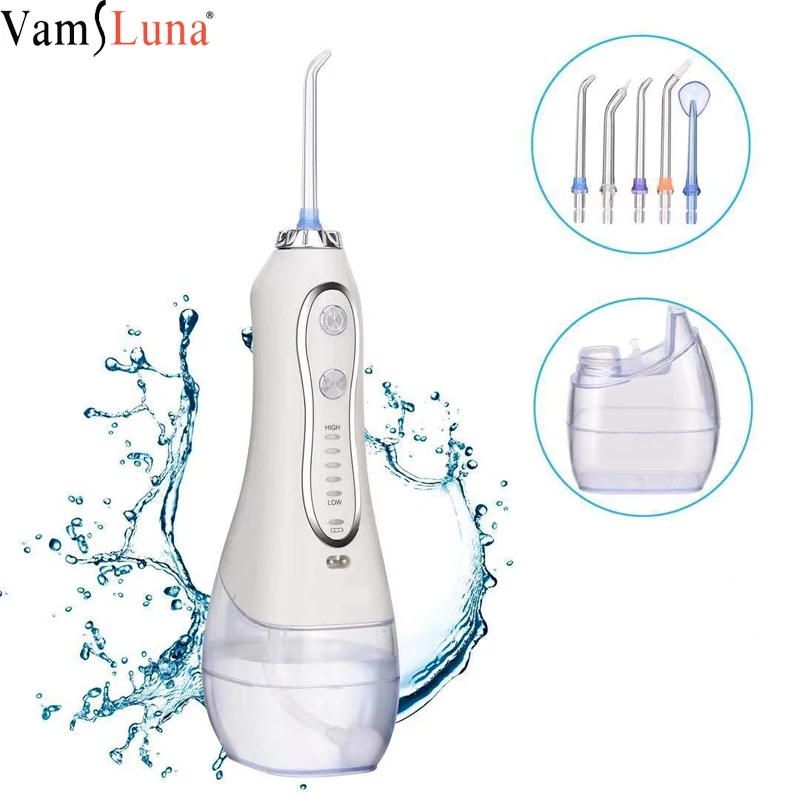 Water Flosser Professional Cordless Dental Oral Irrigator- Portable and Rechargeable IPX7 for Teeth Cleaning,300ml Reservoir