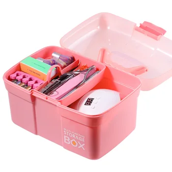 

Nail Polish Tools Hand-held Desktop Storage Box Scissors Makeup Organizer Jewelry Nail Polish Pen Container Manicure Tool Case