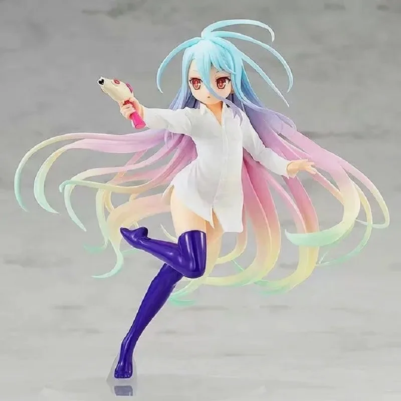 

16cm NO GAME NO LIFE Anime Figures Sniper Water Gun Shiro PVC Action Figure Collection Model Toys Gifts