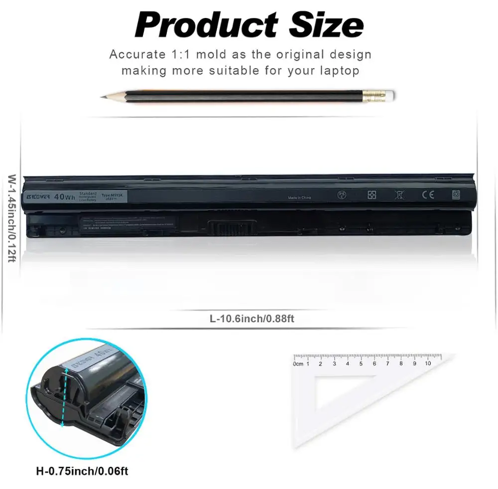 Аккумулятор SKOWER 40 Втч для Dell Inspiron 3451 3551 3567 5558 5758 14 15 3000 Vostro 3458 3558 Series M5Y1K K185W