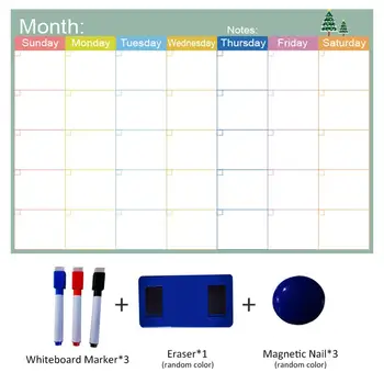 

A3 Size Magnetic Weekly Planner Calendar Table Dry Erase Calendar Whiteboard Schedules Fridge Sticker Message Board