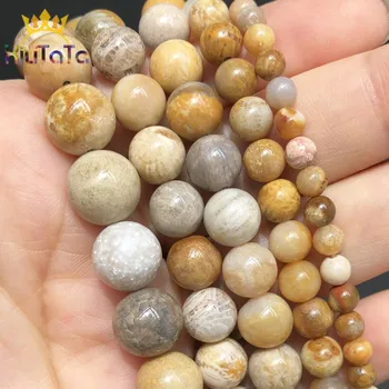 

4 6 8 10mm Natural Chrysanthemum Agates Stone Beads Round Loose Spacer Beads For DIY Jewelry Making Bracelet Accessories 15''