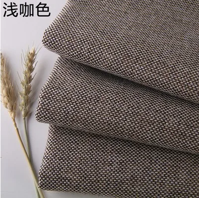 Темно-серый с покрытием Linen тканевая диванная Подушка Ткань Инструменты для шитья "сделай сама" ткань льняная смешанная ткань обивка 5" в ширину на mete - Цвет: Светло-кофейный