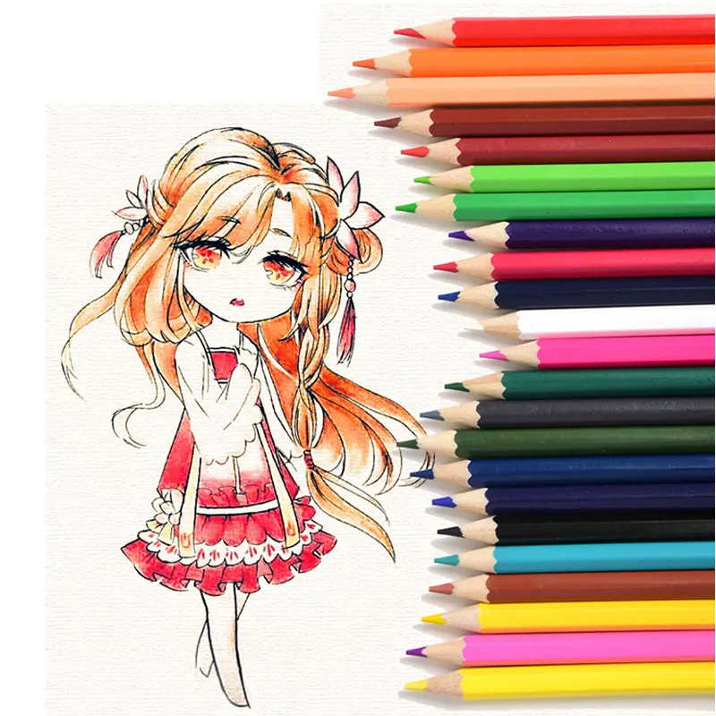 

School Supplies Wood Color Pencils 12/24/36 Colors Colorful Lead Pencil Professional Drawing Coloring Bursh Pen School Supplies