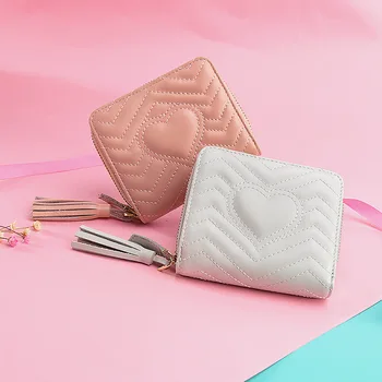 

Short Wallet Woman 2020 New Small Fresh Wallet Folding Multifunctional Zipper Coin Purse
