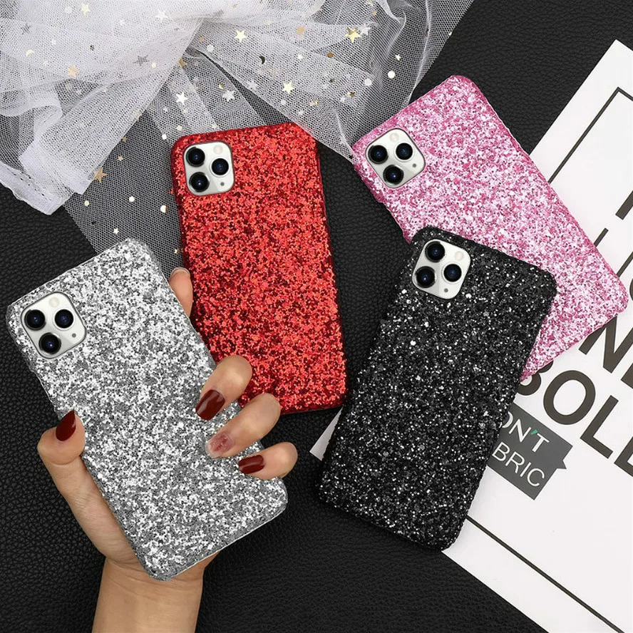LCHULLE Bling Glitter Case for IPhone 11 Pro Max X Xr Xs 8 7 6S 6 Plus SE2020 12 Slim Chic Hard Plastic Phone Back Cover Coque LCHULLE Bling Glitter Case for IPhone 11 Pro Max X Xr Xs 8 7 6S 6 Plus SE2020 12 Slim Chic Hard Plastic Phone Back Cover Coque